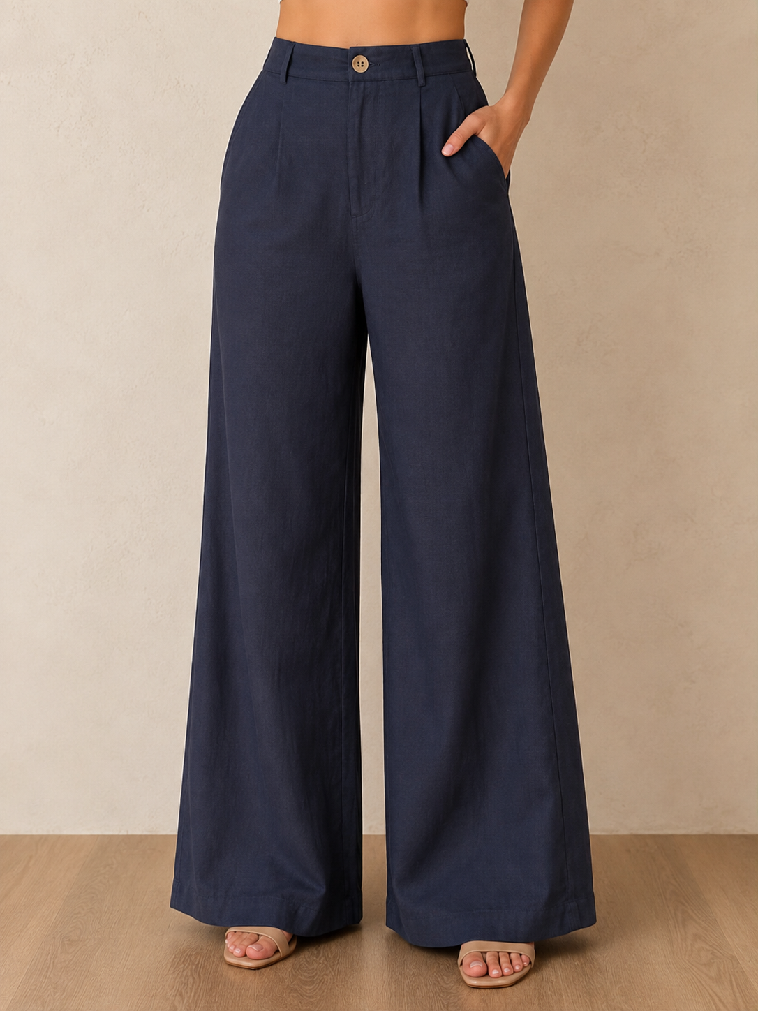 Navy Blue Palazzo Pants