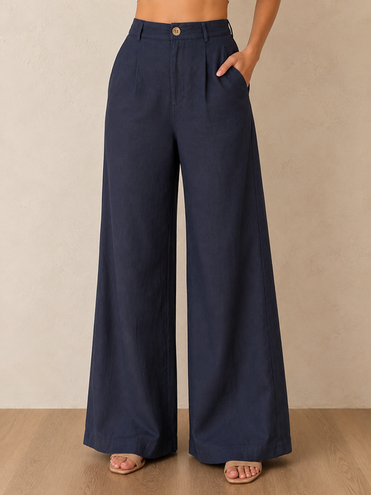 Navy Blue Palazzo Pants